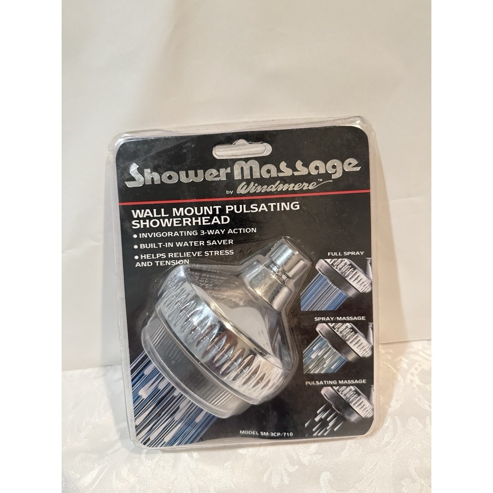 Windmere brand Shower‎ Massage wall mount 3 Way Action Built In Water Saver